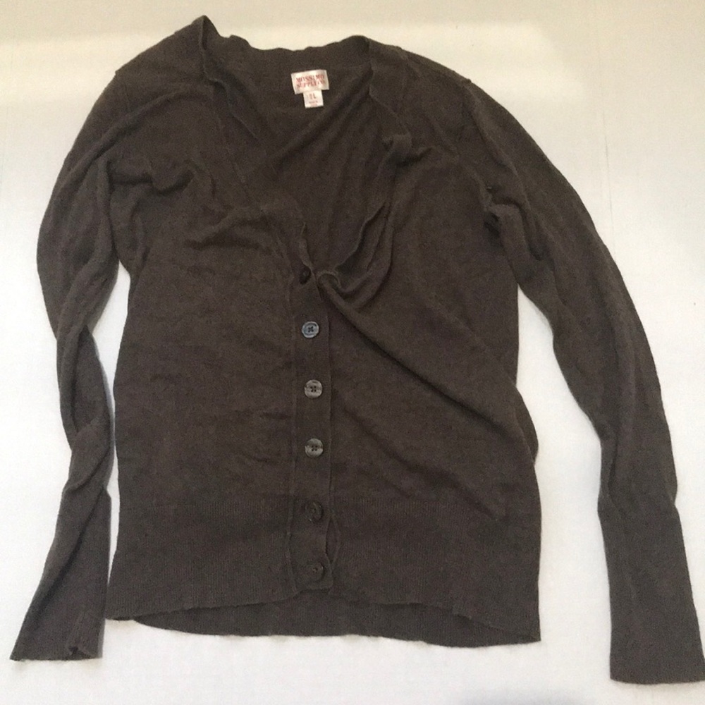Brown long sleeve cardigan